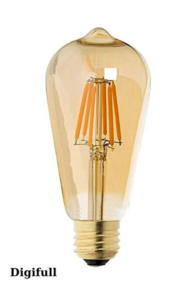 DİGİFULL Led Ampul Flamanlı Led Ampul Dekoratif Vintage Aydınlatma Tasarruflu Led Ampül Rustik Led Ampul