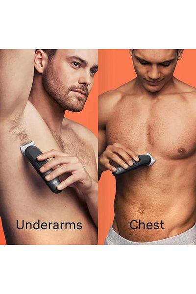 Braun Men Body Groomer BG3340 Full body with SkinShield technology, 80min runtime, 3 tools.