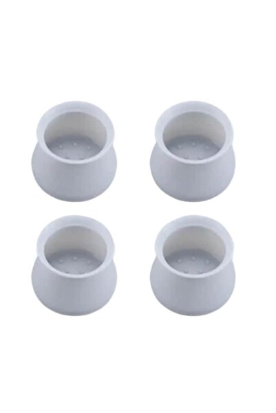 OEM Set of 8 chair leg protectors, universal, made of gray silicone, 40mm