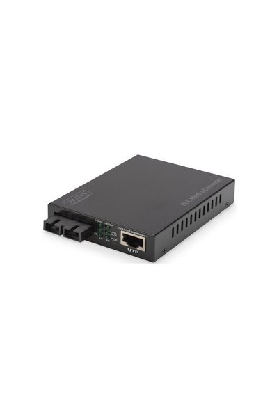 Digitus DN-82160 DIGITUS Gigabit Ethernet PoE+ Media Converter, Singlemode 802.3at, 30W, SC connector, up to