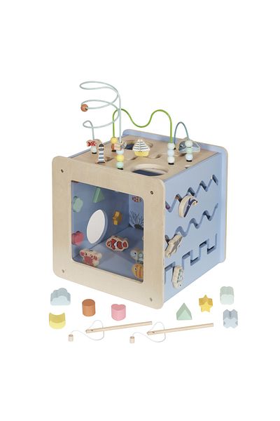DacEnergy Cub de activitate DacEnergy©, cu 5 activitati, joc de pescuit, forme geometrice, labirint