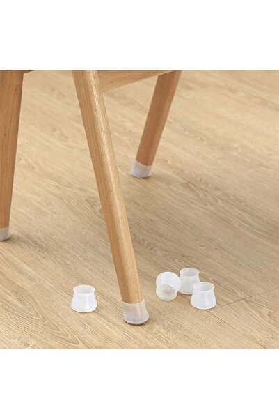 OEM Set 16 Furniture Leg Protectors, Transparent PVC Silicone, Anti-Slip, 4 cm, White Transparent
