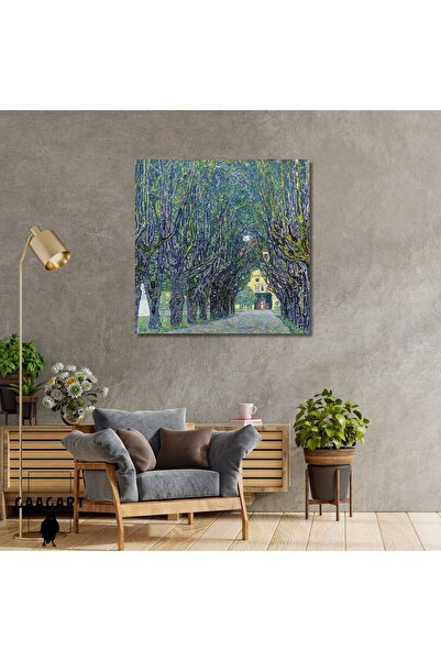 GAAGART Kare Kanvas Tablo Ünlü Eserler Gustav Klimt Schloss Kammer'in Önündek...