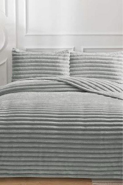 Çeyiz Diyarı Eterna Plush Double 230X250 cm Bedspread Gray