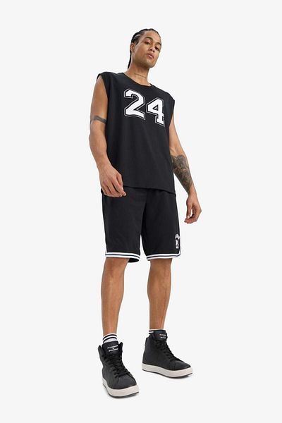 DeFacto Defactofit Quick Dry Breathable Boxy Fit Printed Crew Neck Sports Singlet E4391Ax25Hs