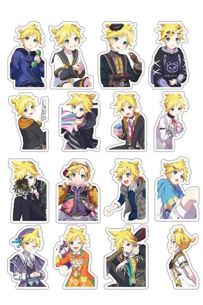 nihonwosekai Hatsune Miku Colorful Project Sekai Anime Sticker Set Pjsekai Kagamine Len