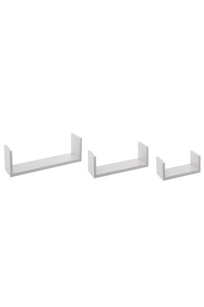 Five Simply Smart 3-Piece Fixy Invisible Fixation Wall Shelf