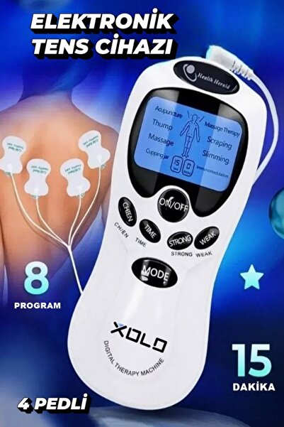 xolo Dijital Portatif Tens Ems Masaj Cihazı, Fonksiyonel Kolay Kullanım 2 Kan...