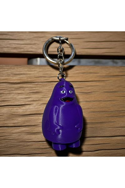 poptoons Grimace Keychain – 5cm Movable Foot Figure