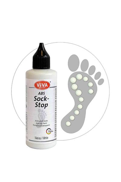 Viva Decor Anti-slip paint for socks and textiles ABS Sock-Stop VIVA DECOR, 82ml White