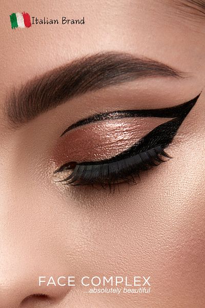 FACE COMPLEX Gel Eyeliner Soft Tip, Tuș Lichid Pentru Ochi Negru Black - Italia