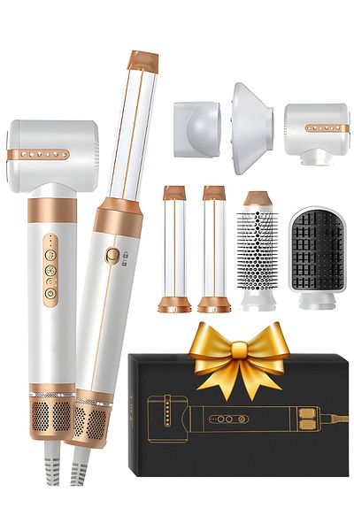 ATOMKIT Uscator De Par 7 In 1, Putere 1400w, Ionizare, Efect Coanda, 110000rpm, Salon La Tine Acasa, Alb