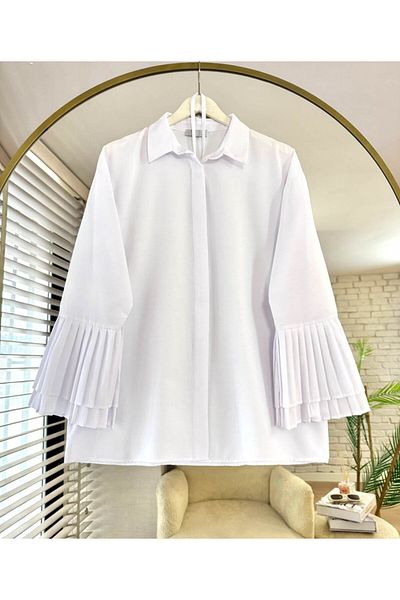 ensade "Oversize Pile Sleeve Women's Shirt Model"