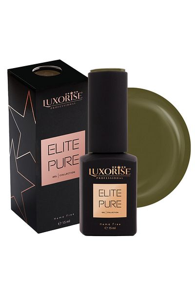 LUXORISE Semi-permanent nail polish Hema Free LUXORISE ELITE PURE - Opulent Olive, 15ml