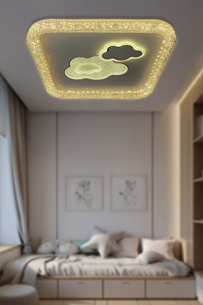 RSCOLLECTIONS Salvadar Kare Plafonyer Kumandalı Led Avize