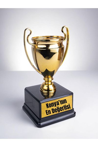 lili hediyelik Konya's Most Valuable Written Award Success Championship Trophy 23 cm