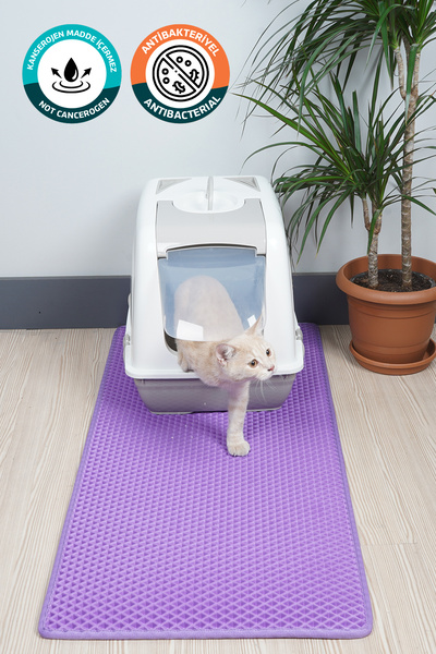 EVA TÜRKİYE (50X110 CM) HÜCRELİ KEDİ KUMU PASPASI KEDİ MATI KEDİ TUVALET ÖNÜ ...