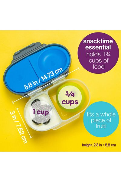 Bbox B.Box Snackbox , Mini Bento Lunch Box With 2 Leakproof Compartments , Kids Lunch & Snacks