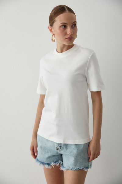 Laluvia Λευκό Basic Tshirt - 1075
