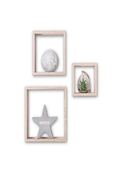 Five Simply Smart 3-Piece Fixy Floating Cube Wall Shelf Set