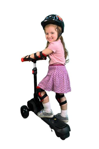 Genel Markalar Led Işıklı Hoparlörlü 3 Tekerlekli Yükseklik Ayarlı Elektrikli Scooter - 60W