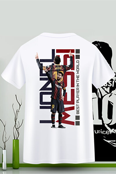 VİZYON İKRA Messi Forma Ön ve Arka Baskılı Unisex T-shirt/Tişört - TÜM YAŞ GR...