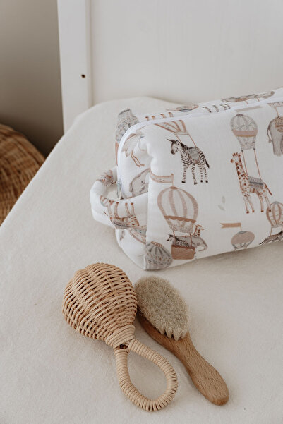 Tuğba Kuğu Muslin Care Bag - Pureline Series - Dreamland Safari