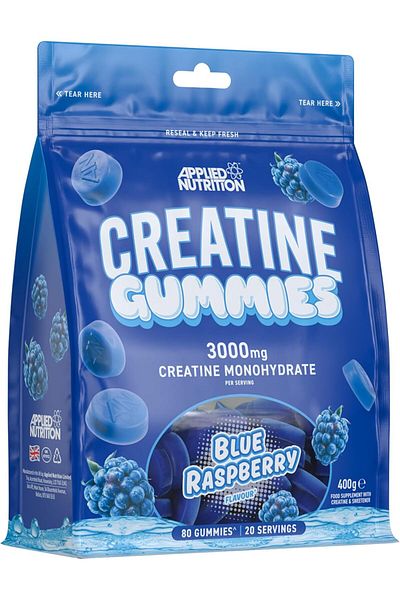applied nutrition Creatine Gummies - 3000mg Creatine Monohydrate per Serving - 80 Chewable Vegan Gum