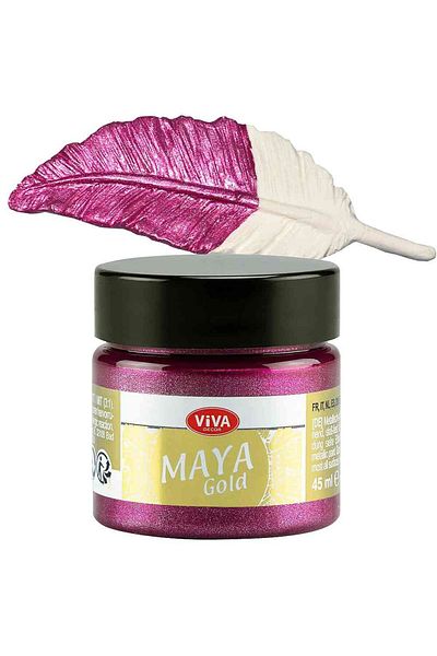 Viva Decor Maya-Gold VIVA DECOR glossy acrylic metallic paint, 45ml Magenta