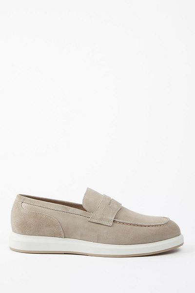 Galliano Shoes Reti̇ Genuine Leather Beige Suede Eva Ready Sole Loafer