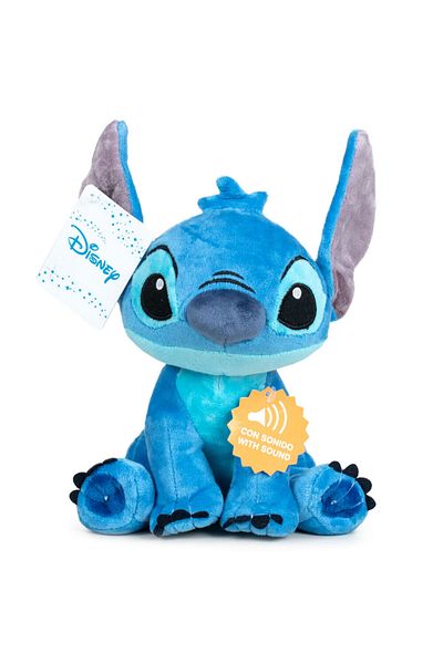 Disney Plush Toy, Disney Stitch Blue With Sounds, 20 cm