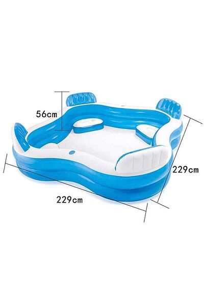 OEM Piscina Gonflabila de Exterior - 4 Scaune si Spatar | 2.2m x 2.2m