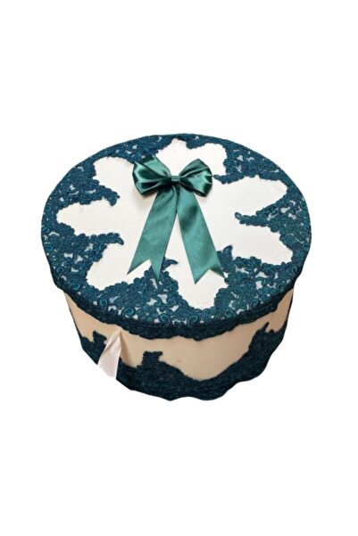 Botez Cufar pentru botez cu dantela – verde, 31x19 cm