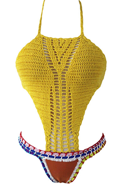 WildFashion One-piece swimsuit monokini style with crochet top SW1063-9