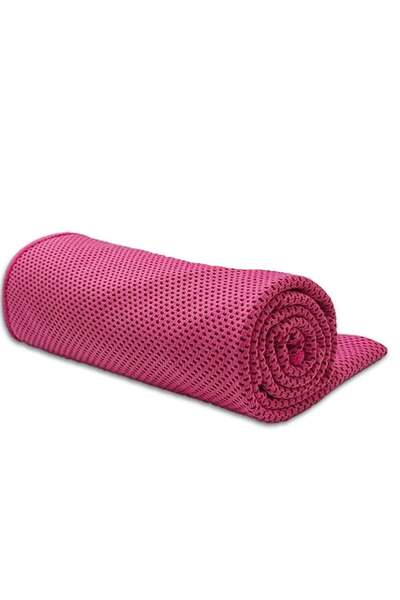 İdeas4comfort Cooling microfiber towel for fitness, running, hiking, yoga, 85x30 cm, pink