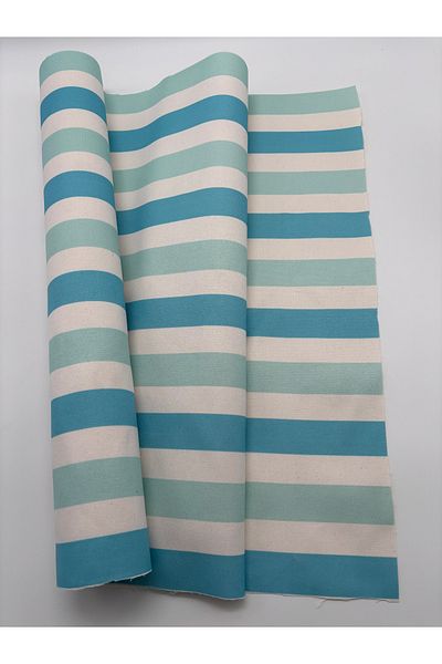 kumasfabrik 300gr Bumbac țesătură pânză cu dungi / 50 X 150 Cm / Geantă de plajă, pernă, canapea, tapițerie