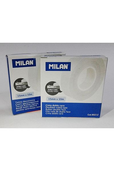 Milan Bandă dublu adezivă MILAN, 15mm x 10m, ambalare în cutie