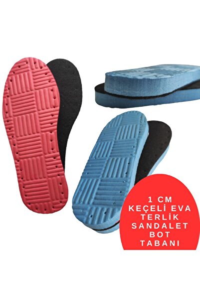 AboutThePerfect Çift Keçeli Patik ve Bot Tabanı, 1 cm, Renkli ve Rahat Kullanım