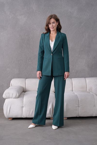 nodilife Stone Embroidered Women's Suit Dark Green