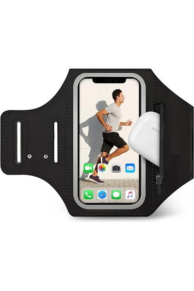 İdeas4comfort Phone armband strap for running, gym, walking, yoga, with card pocket, keys, earphones by Ideas4Comf
