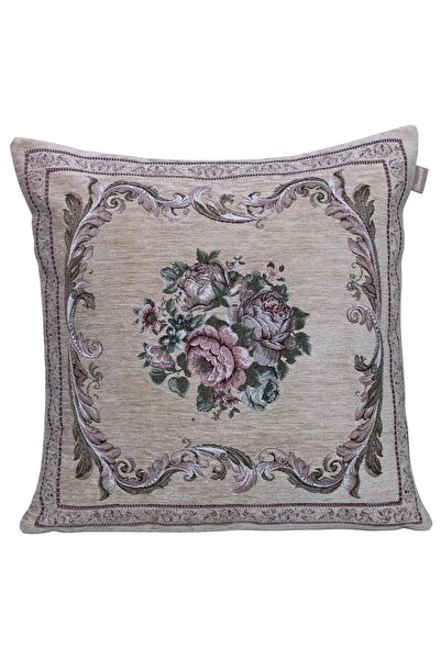 Believe İlkay Jacquard Woven Tapisserie Decorative Shoni S.Brown Kirlent 45*45