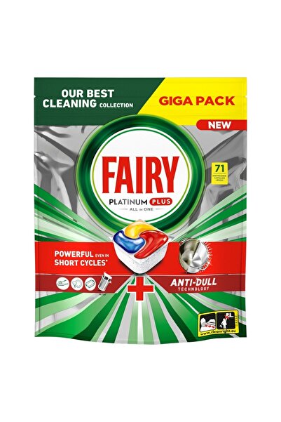 Fairy Capsule pentru mașina de spălat vase Platinum Plus All In One, lămâie, 71 buc.