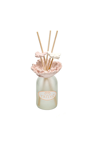 Trilya 100 ml Kelebek Seramik Taşlı Bambu Çubuklu Jasmin Whisper Oda Kokusu