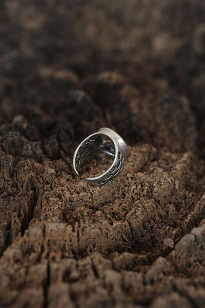 Clariss Adjustable Men's Ring with Peace Sign Design