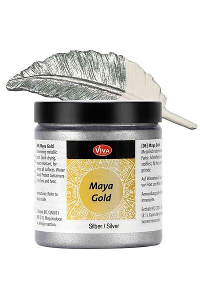 Viva Decor Maya-Gold VIVA DECOR glossy acrylic metallic paint, 250ml Silver
