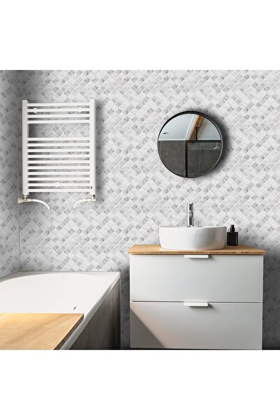 Rabadon Mutfak Tezgah Arası Kaplama Mermer Desenli Yapışkanlı Folyo Fayans Kaplama Sticker 60cm X 100cm