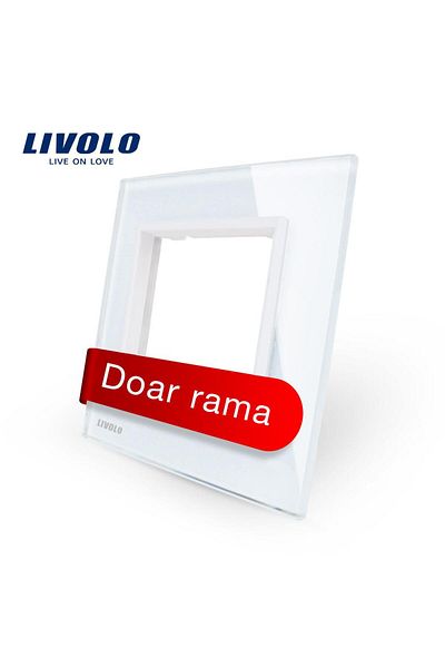 Livolo Livolo single glass socket frame (White)