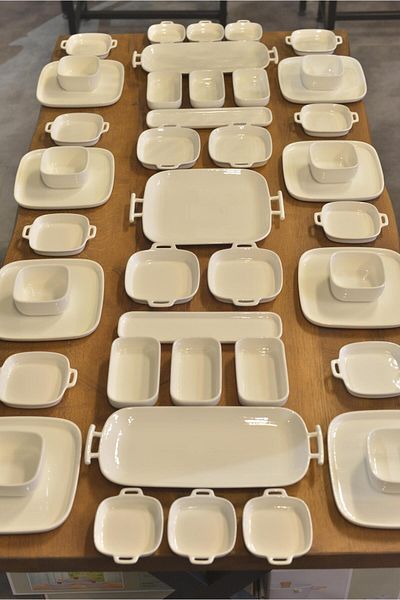 şirin eşyalarım 45 Piece 8-Person Pure Royal Porcelain Breakfast Set