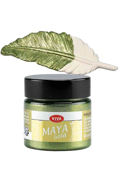 Viva Decor Maya-Gold VIVA DECOR glossy acrylic metallic paint, 45ml Olive green