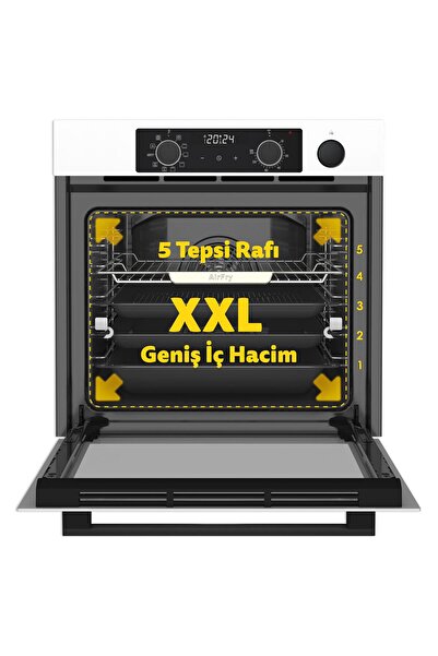 Simfer Ank.Fırın Steam Master Beyaz Cam Dij.Saat